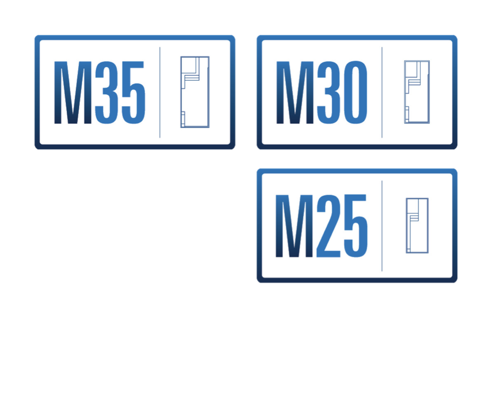 M Series River Pools Sizes